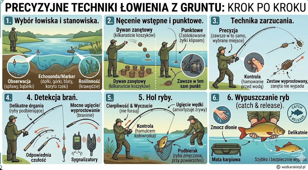 Precyzyjne techniki łowienia z gruntu