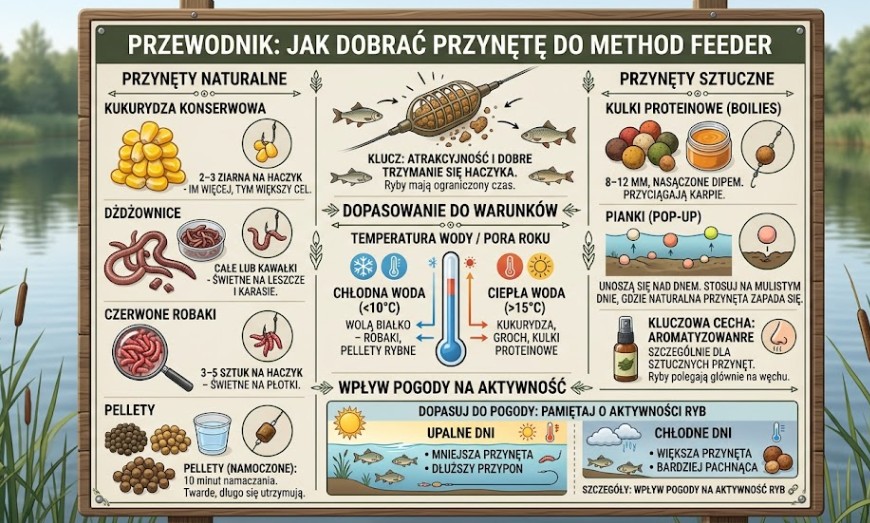 jak dobrać przynęte method feeder