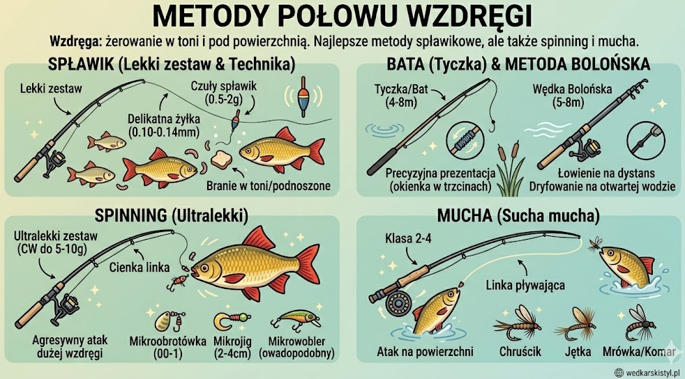 metody połowu wzdręgi