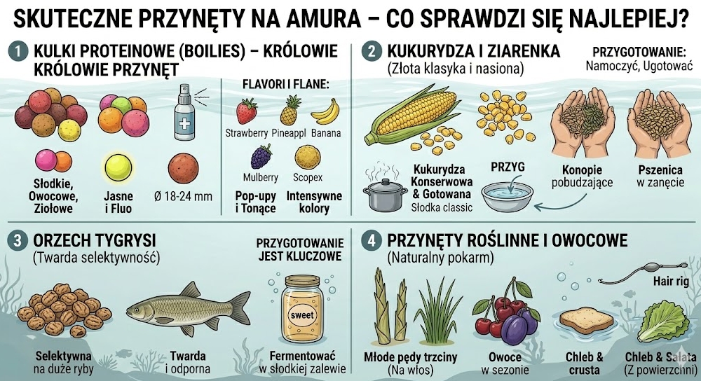 przynęty na amura