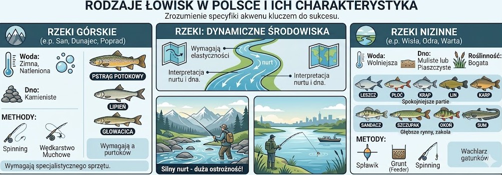 rodzaje łowisk w polsce