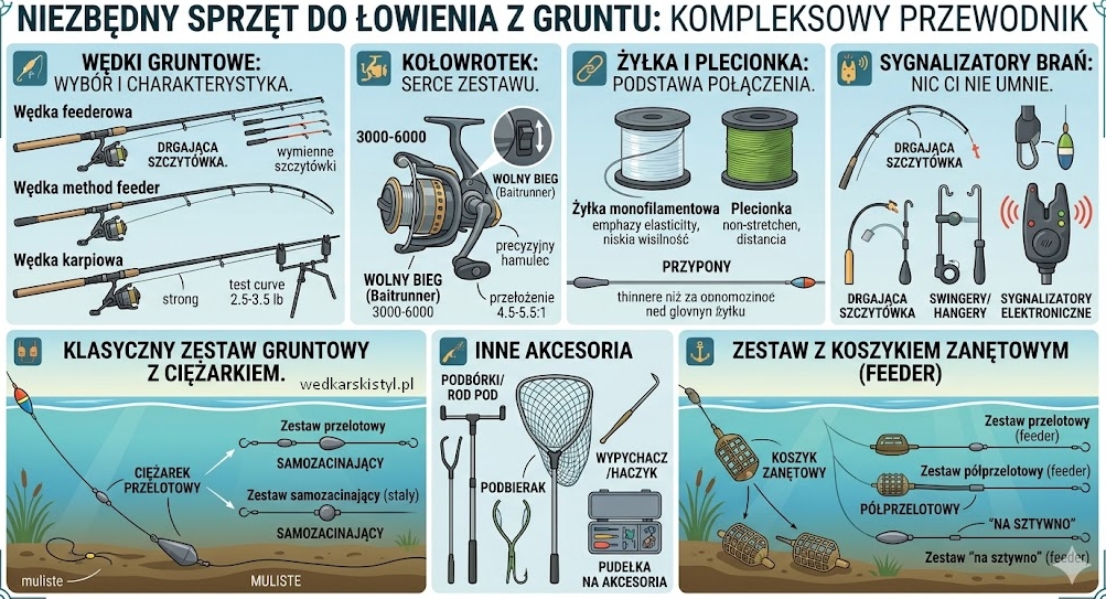 sprzęt do łowienia z gruntu