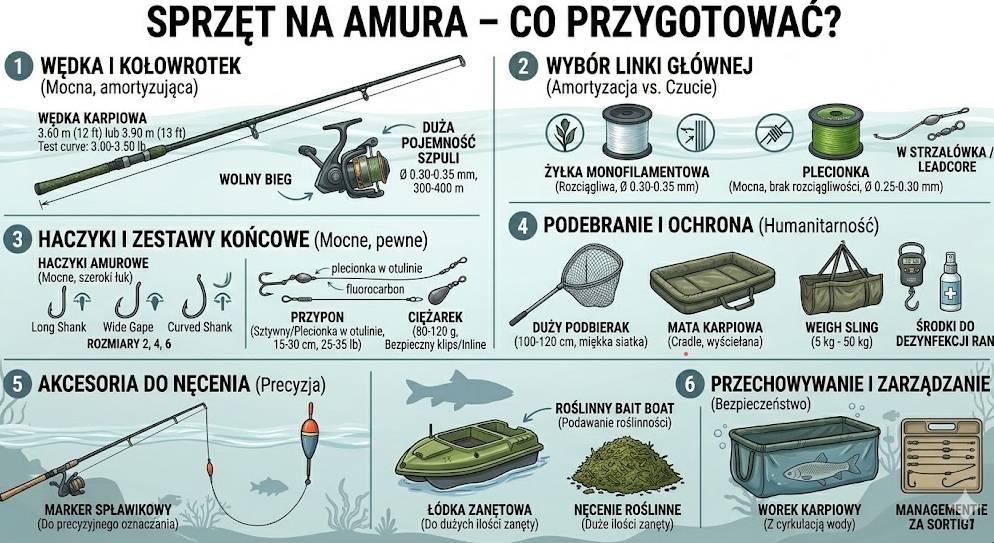 sprzęt na amura