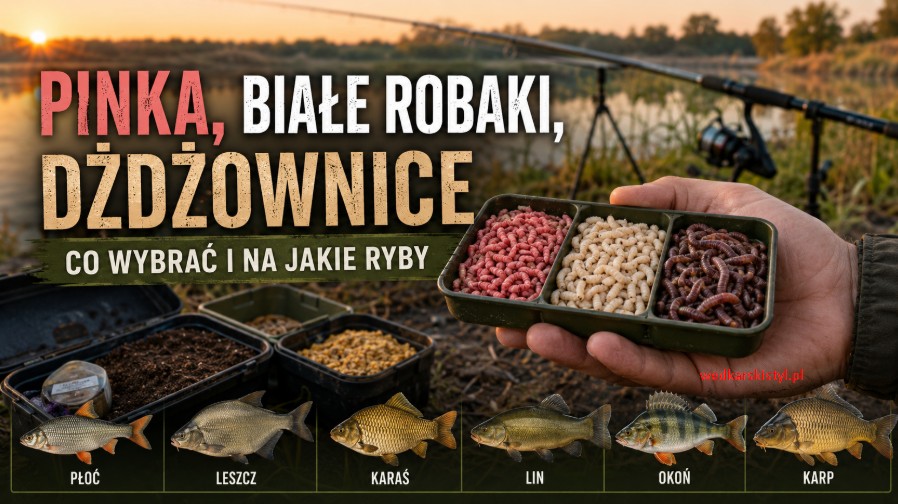 Pinka, białe robaki, dżdżownice – co wybrać i na jakie ryby