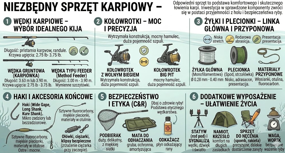 niezbędny sprzęt karpiowy