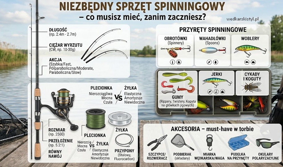 niezbędny sprzęt spinningowy