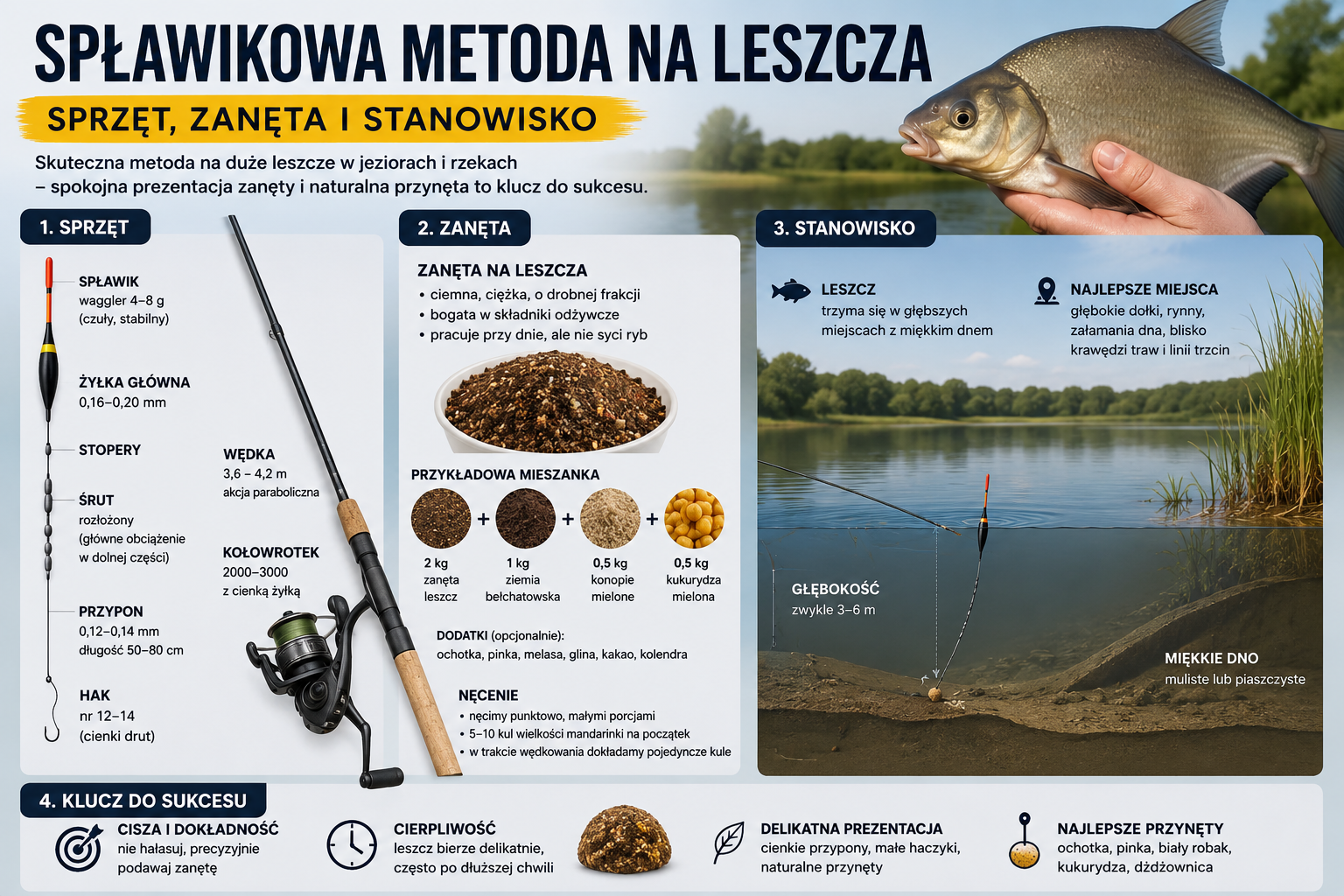 spławikowa metoda na leszcza